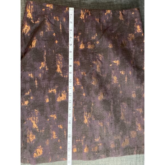Coldwater Creek Womens Brown Gold Metallic Textured Blazer Skirt Suit Set Sz 12P - Picture 12 of 14